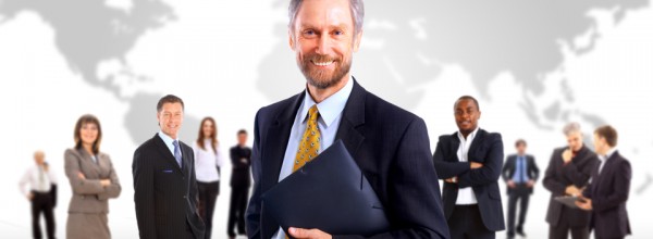 Group of business people. Isolated over white background